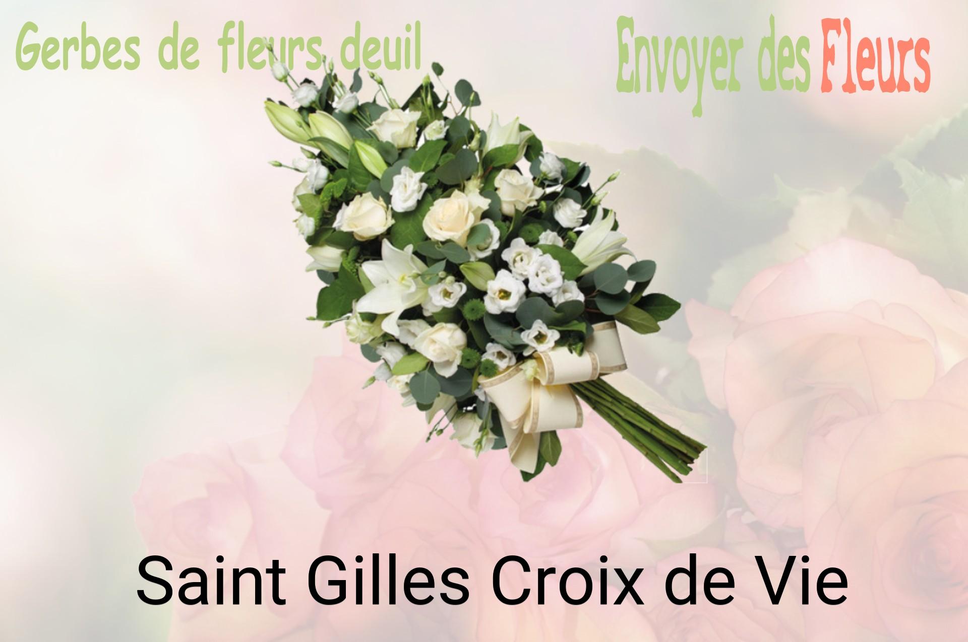 Gerbe de fleurs de deuil livrée à Saint-Gilles-Croix-de-Vie